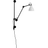 black / round opal glass - Gras 210 - wall lamp - DCW éditions