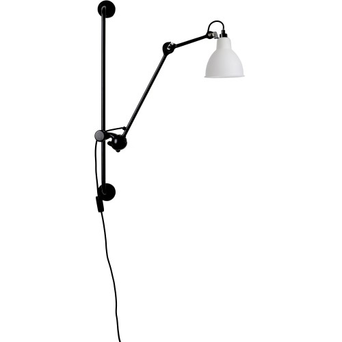 black / round polycarbonate - Gras 210 - wall lamp - DCW éditions