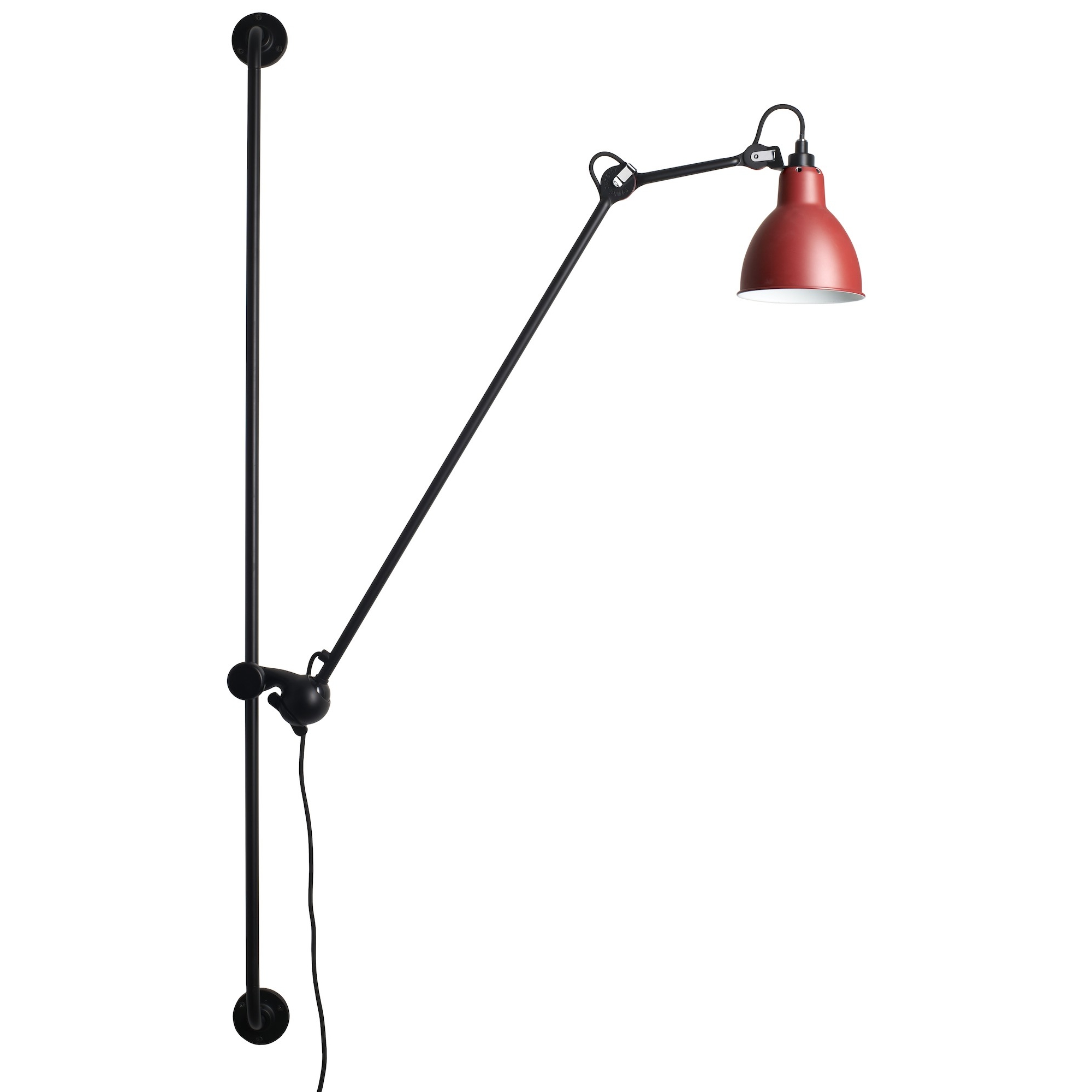 black / round red - Gras 214 - wall lamp - DCW éditions