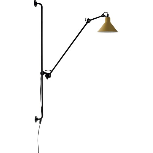 black / conic yellow - Gras 214 - wall lamp - DCW éditions