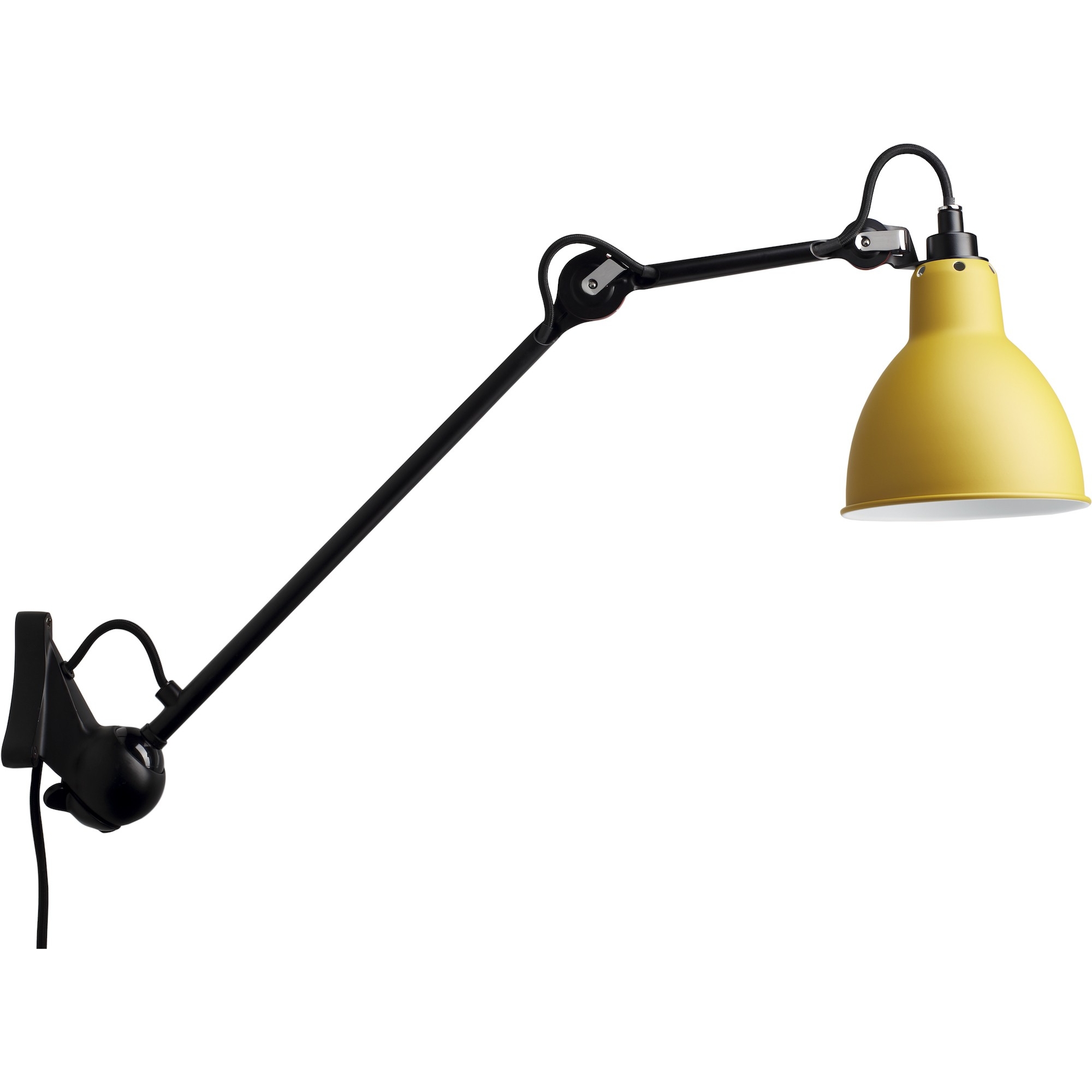 black / round yellow - Gras 222 - wall lamp - DCW éditions