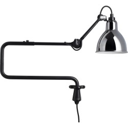 black / round chrome - Gras 303 - wall lamp - DCW éditions