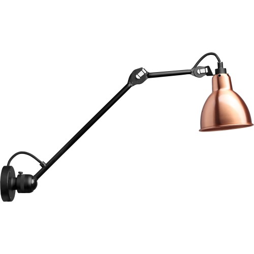 black / round copper - Gras 304 L 40 - wall lamp - DCW éditions