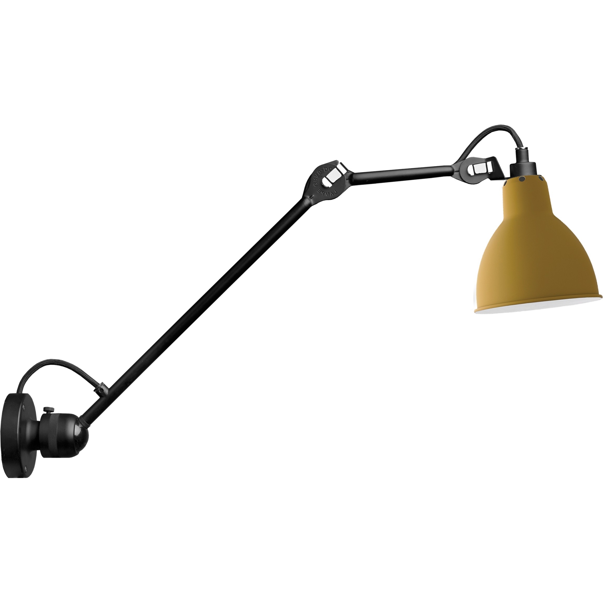 black / round yellow - Gras 304 L 40 - wall lamp - DCW éditions