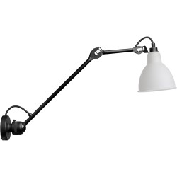 black / round opal glass - Gras 304 L 40 - wall lamp - DCW éditions