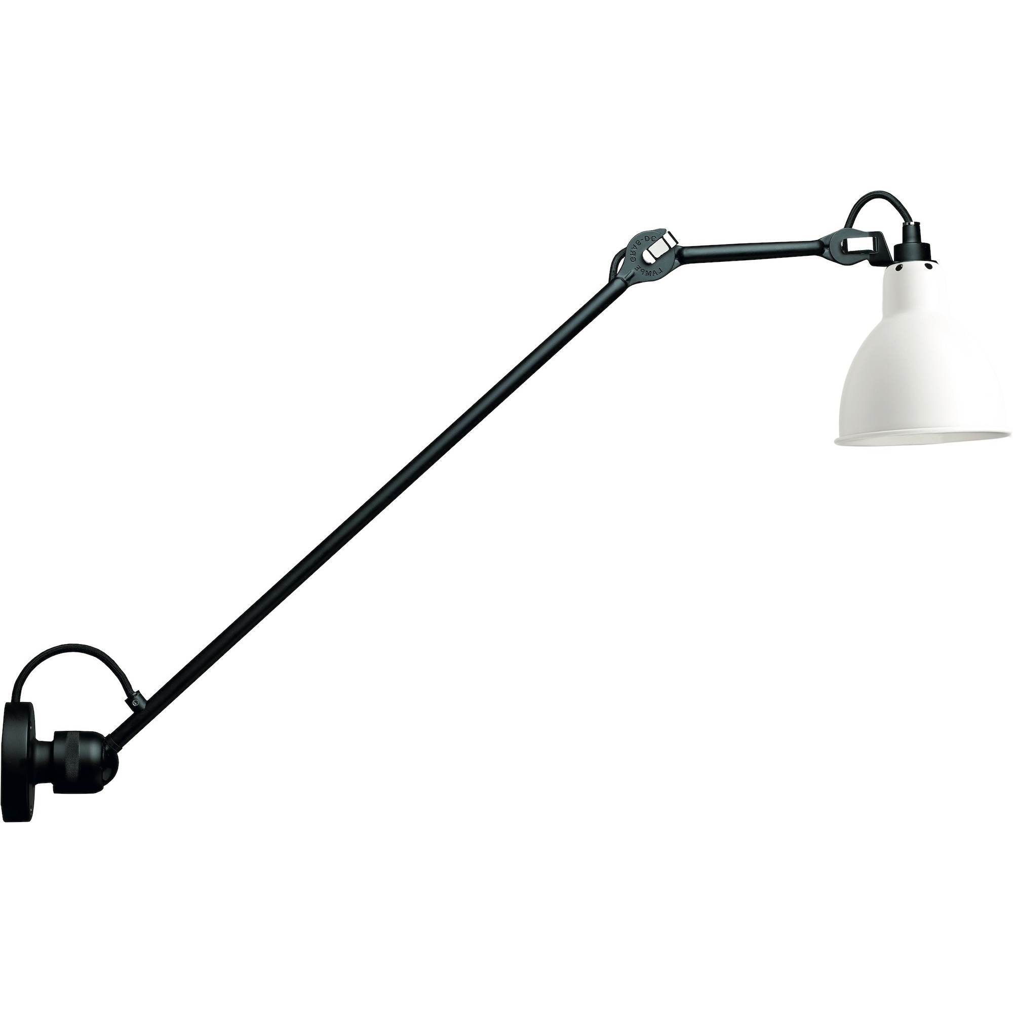 black / round white - Gras 304 L 60 - wall lamp - DCW éditions