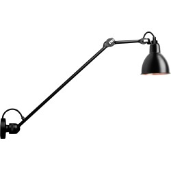 black / round black, copper inside - Gras 304 L 60 - wall lamp - DCW éditions