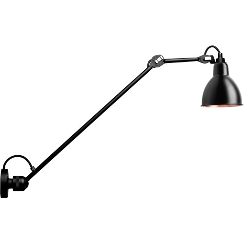 black / round black, copper inside - Gras 304 L 60 - wall lamp - DCW éditions