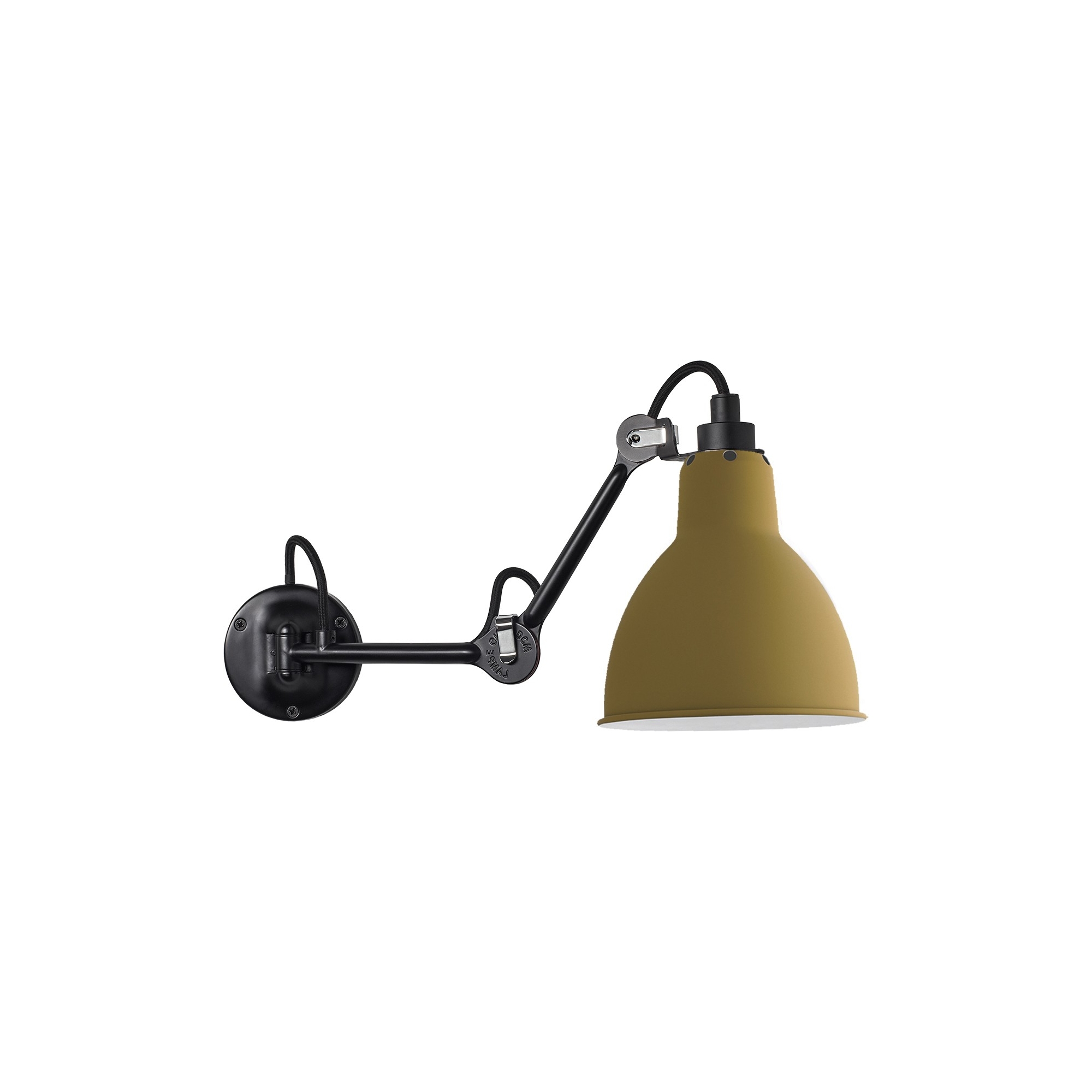 black / round yellow - Gras 204 - wall lamp - DCW éditions