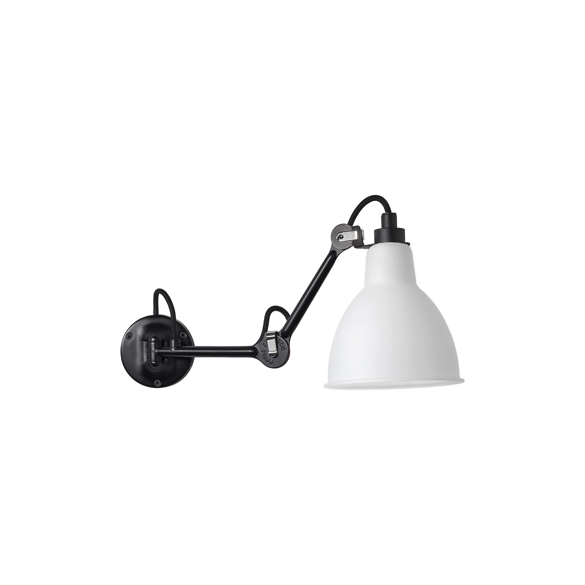 black / round polycarbonate - Gras 204 - wall lamp - DCW éditions