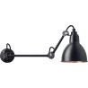 black / round black, copper inside - Gras 204 L 40 - wall lamp - DCW éditions