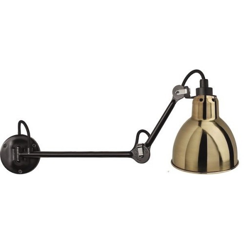 black / round brass - Gras 204 L 40 - wall lamp - DCW éditions