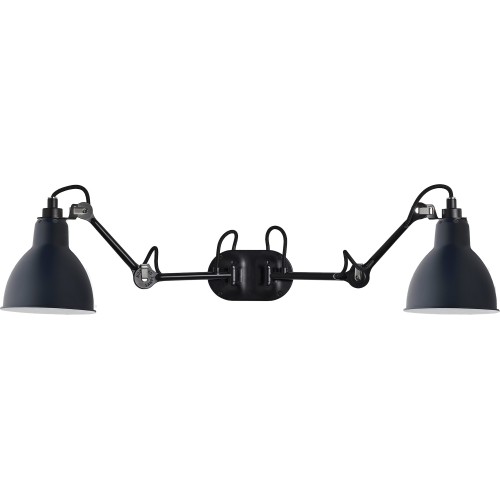 black / round blue - Gras 204 double - wall lamp - DCW éditions