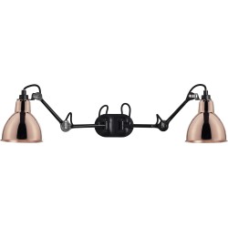 black / round copper - Gras 204 double - wall lamp - DCW éditions