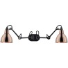 black / round copper - Gras 204 double - wall lamp - DCW éditions