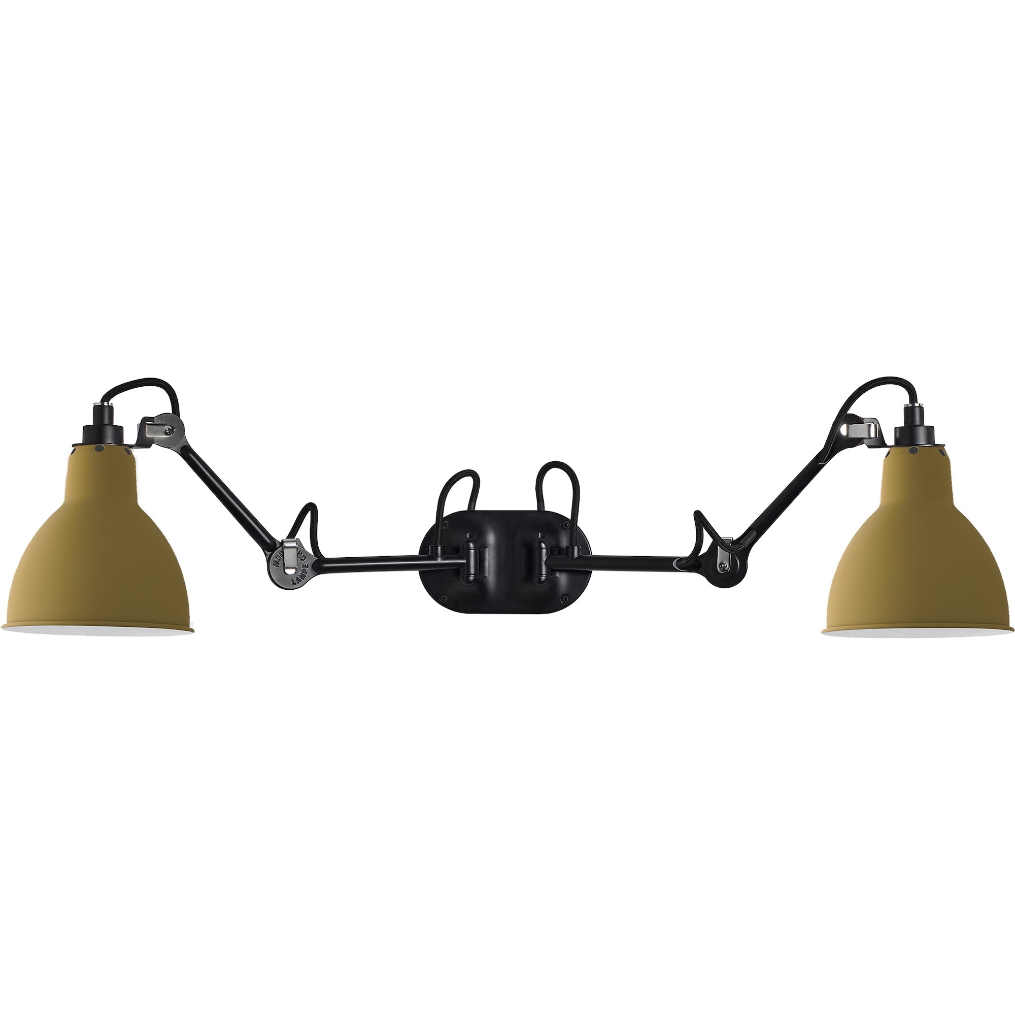 black / round yellow - Gras 204 double - wall lamp - DCW éditions