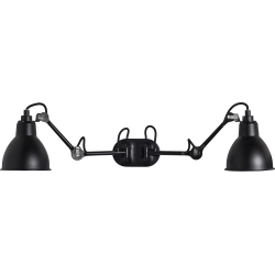 black / round black - Gras 204 double - wall lamp - DCW éditions