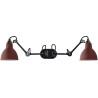 black / round red - Gras 204 double - wall lamp - DCW éditions