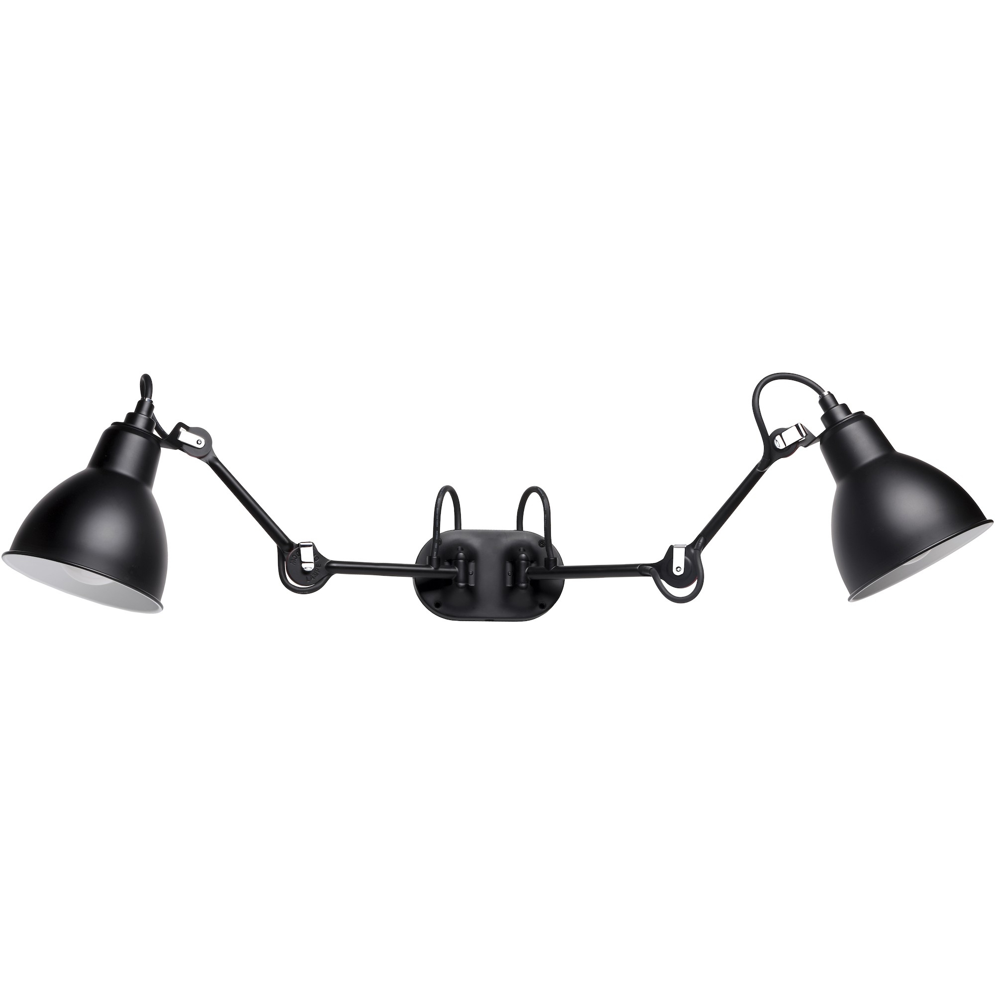 Black / Black - CL I - Gras 204 double Bathroom wall lamp - DCW éditions