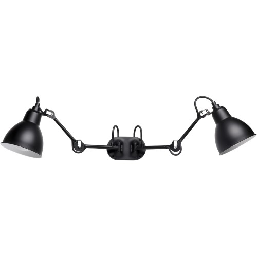 Black / Black - CL I - Gras 204 double Bathroom wall lamp - DCW éditions