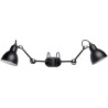 Black / Black - CL II - Gras 204 double Bathroom wall lamp - DCW éditions