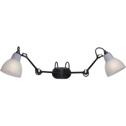 Black / Polycarbonate - CL I - Gras 204 double Bathroom wall lamp - DCW éditions