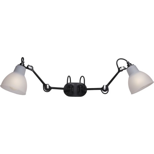 Black / Polycarbonate - CL I - Gras 204 double Bathroom wall lamp - DCW éditions