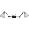 Black / Polycarbonate - CL I - Gras 204 double Bathroom wall lamp - DCW éditions