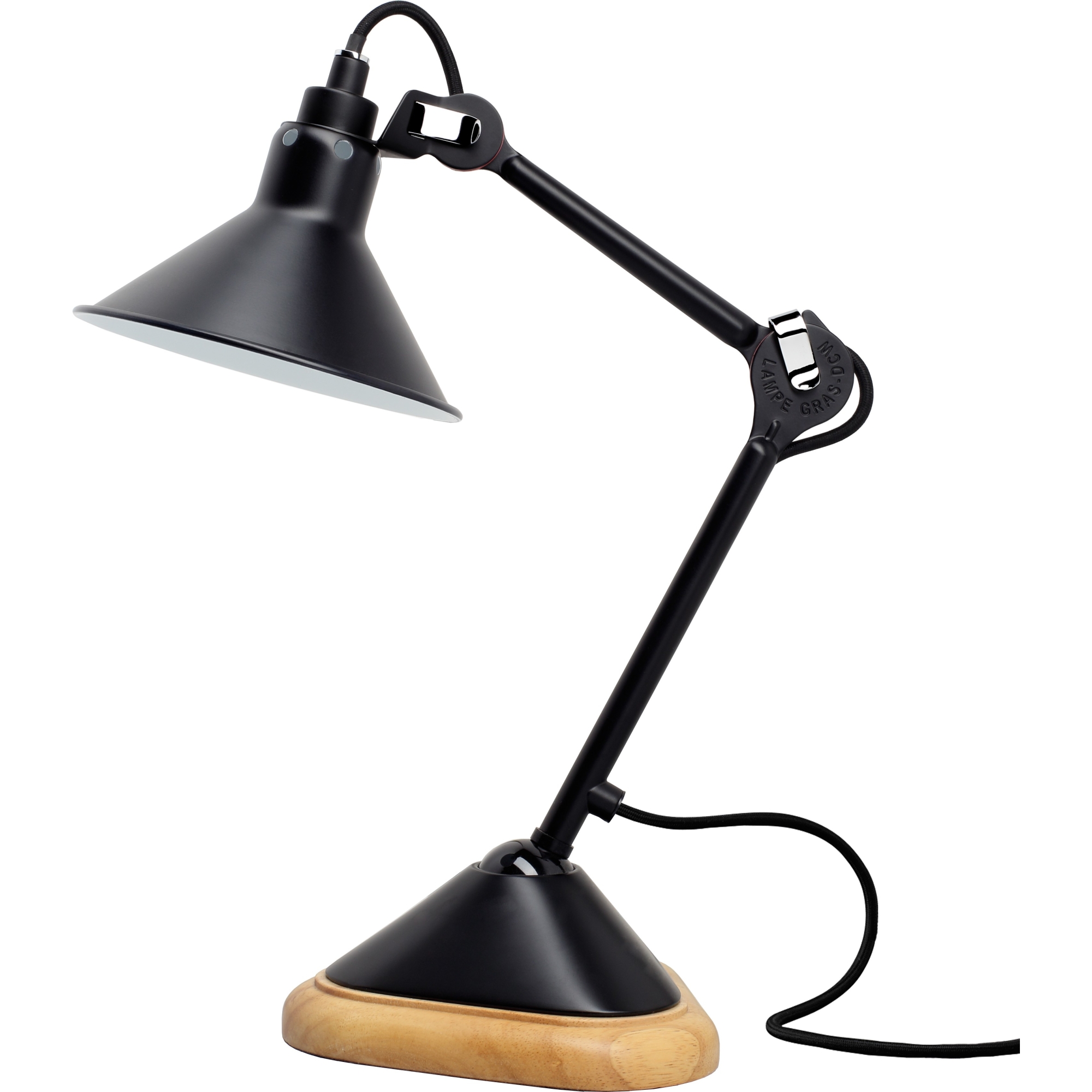 noir / cône noir - Gras 207 - lampe de table - DCW éditions