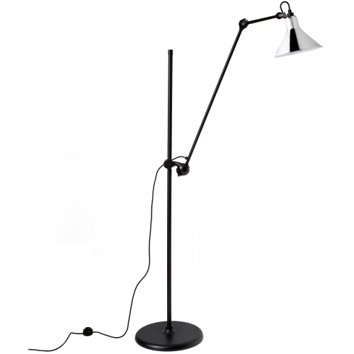 noir / cône chrome - Gras 215 - lampadaire - DCW éditions