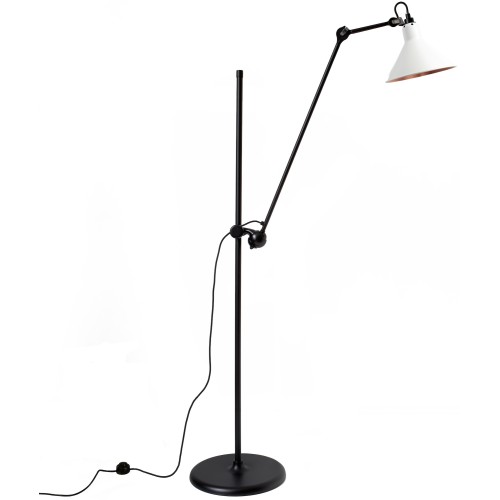 noir / cône blanc, intérieur cuivre - Gras 215 - lampadaire - DCW éditions