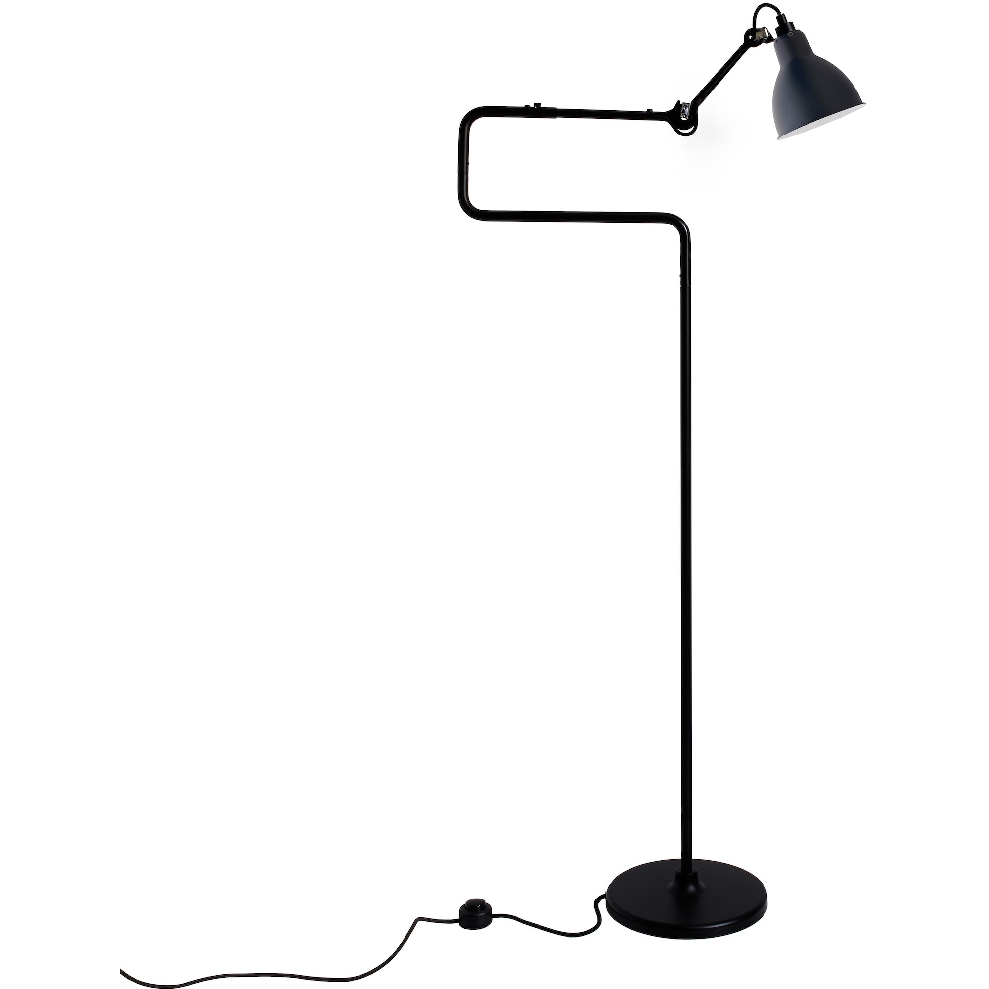 black / round blue - Gras 411 - floor lamp - DCW éditions