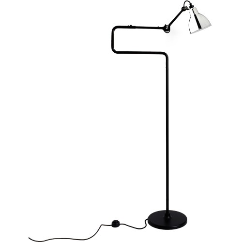 black / round chrome - Gras 411 - floor lamp - DCW éditions