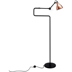 black / round copper - Gras 411 - floor lamp - DCW éditions