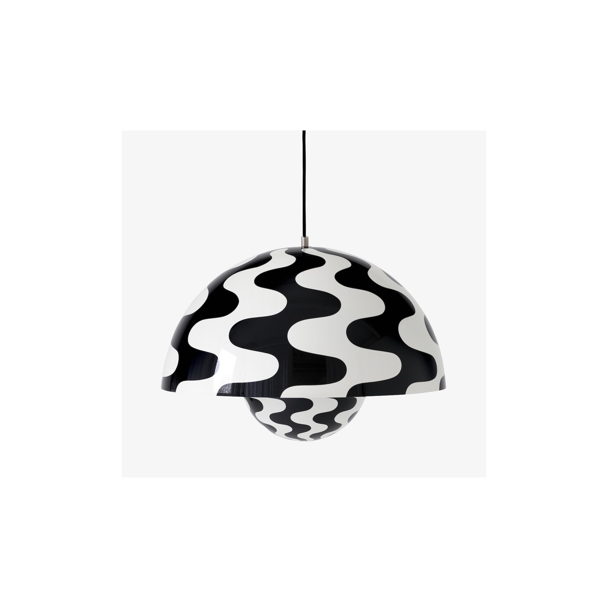 &Tradition – FlowerPot VP2 pendant, black & white Pattern