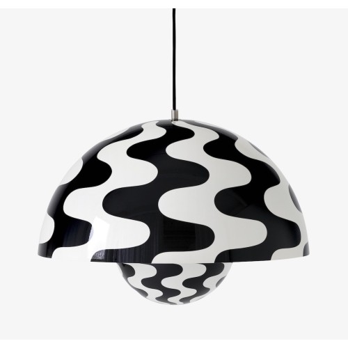 &Tradition – FlowerPot VP2 pendant, black & white Pattern