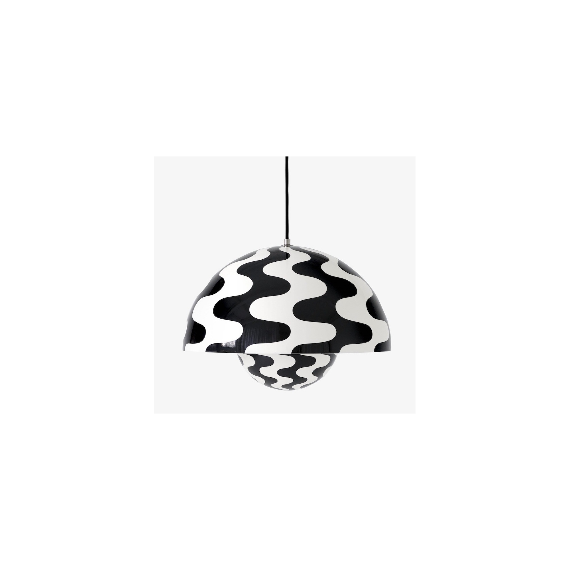 &Tradition – Suspension FlowerPot VP7, black & white pattern