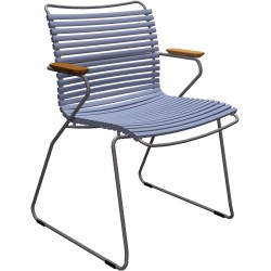 Click dining chair with armrests – pigeon blue (82) –Houe