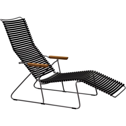 sunlounger Click – noir (20) – Houe