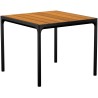 SOLD OUT – Bamboo / Black aluminium – 90 x 90 cm – Four dining table - Houe