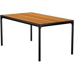 Four dining table – 160x90xH74cm – bamboo / black aluminium – Houe