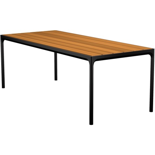 Four dining table – 210x90xH74cm – bamboo / black aluminium – Houe