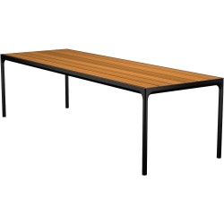 Four dining table – 270x90xH74cm – bamboo / black aluminium – Houe