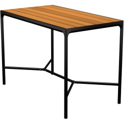 table de bar Four – 160x90xH111cm – bambou / aluminium noir – Houe