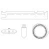 Assembly kit forFloor-Ceiling mounted – Pira G2 – String Furniture - PIRA-A-CEILING