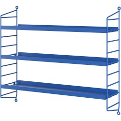 String Furniture – String Pocket metal shelves, blue