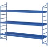 String Furniture – String Pocket metal shelves, blue