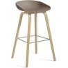 AAS32 Bar stool Khaki shell + Oak base - HAY