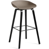 AAS32 Bar stool Khaki shell + Black stained oak base - HAY