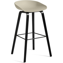 AAS32 Bar stool Pastel green shell + Black stained oak base - HAY